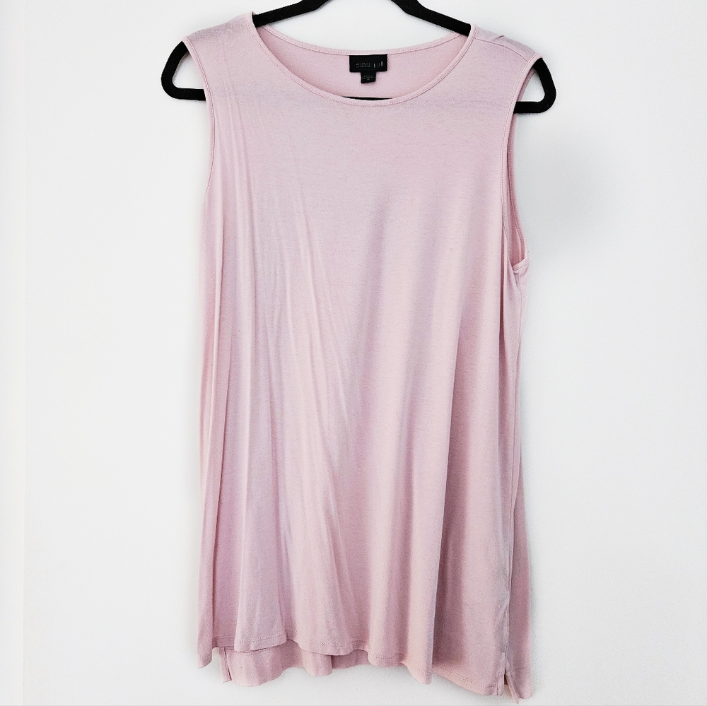 J Jill Wearever Collection Long Layering Tank Top Soft Pink Size Medium